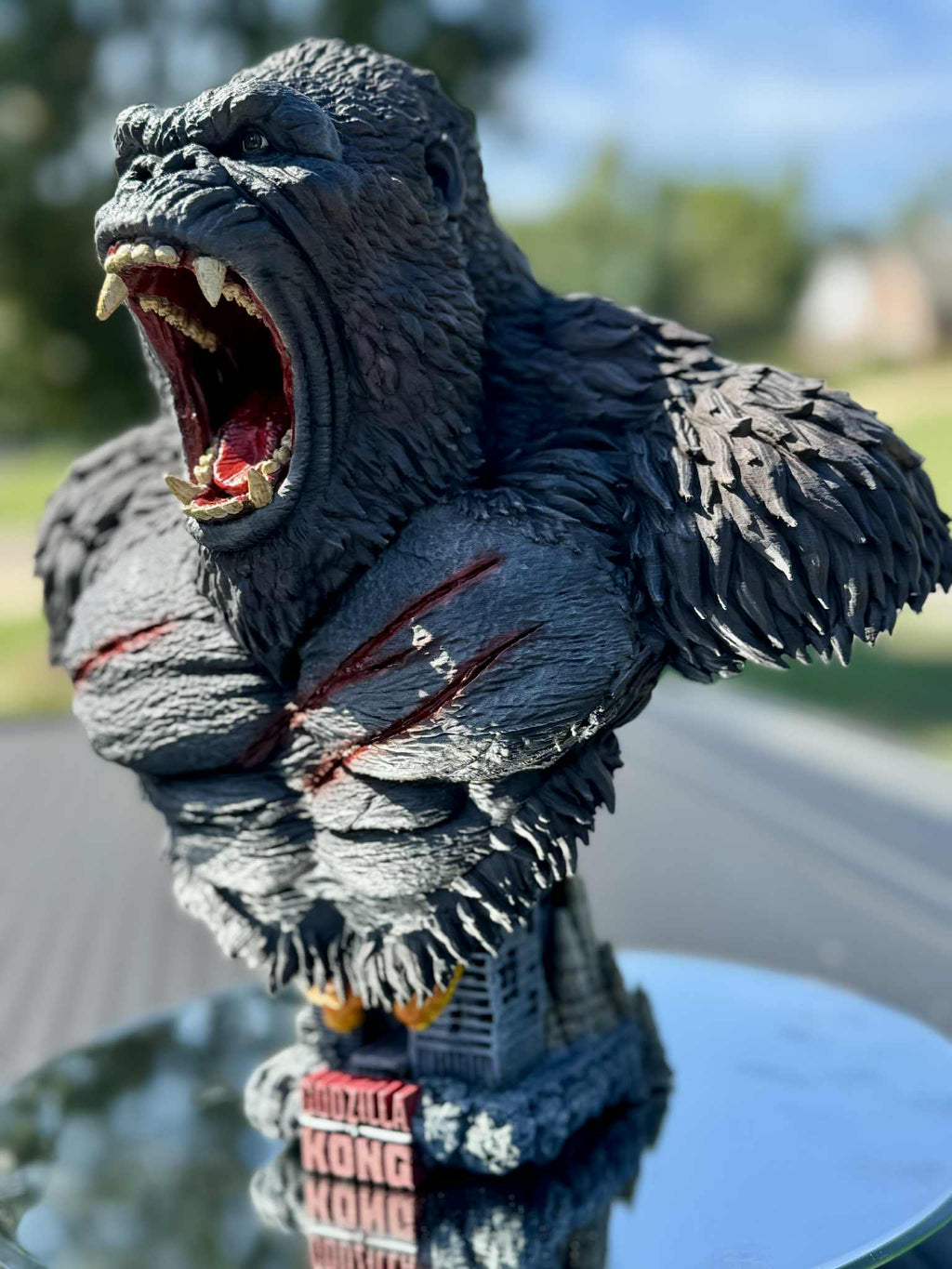 FDM 3D printed and custom hand painted King Kong bust.