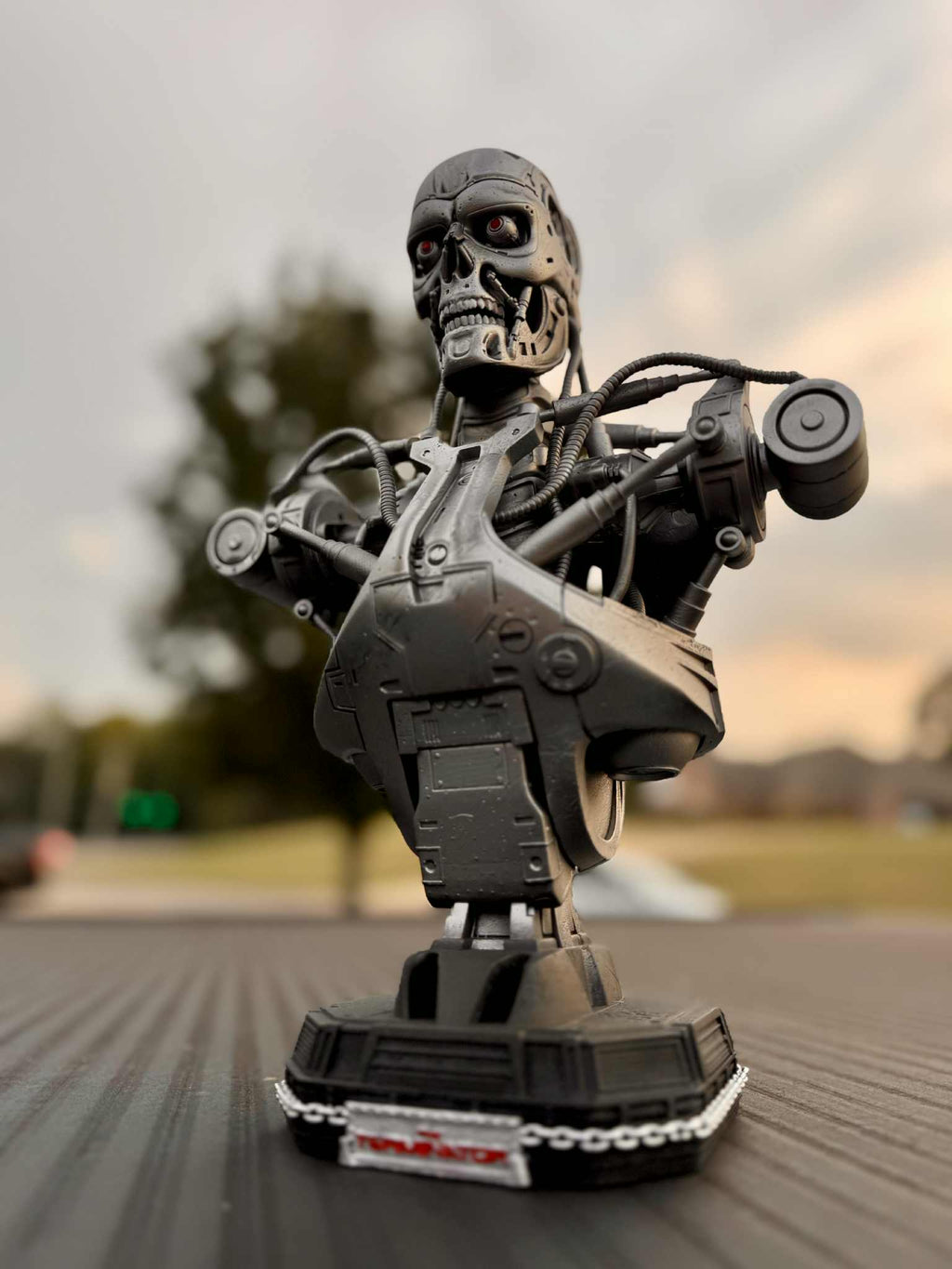 8k Resin 3D Printed T - 800 Bust