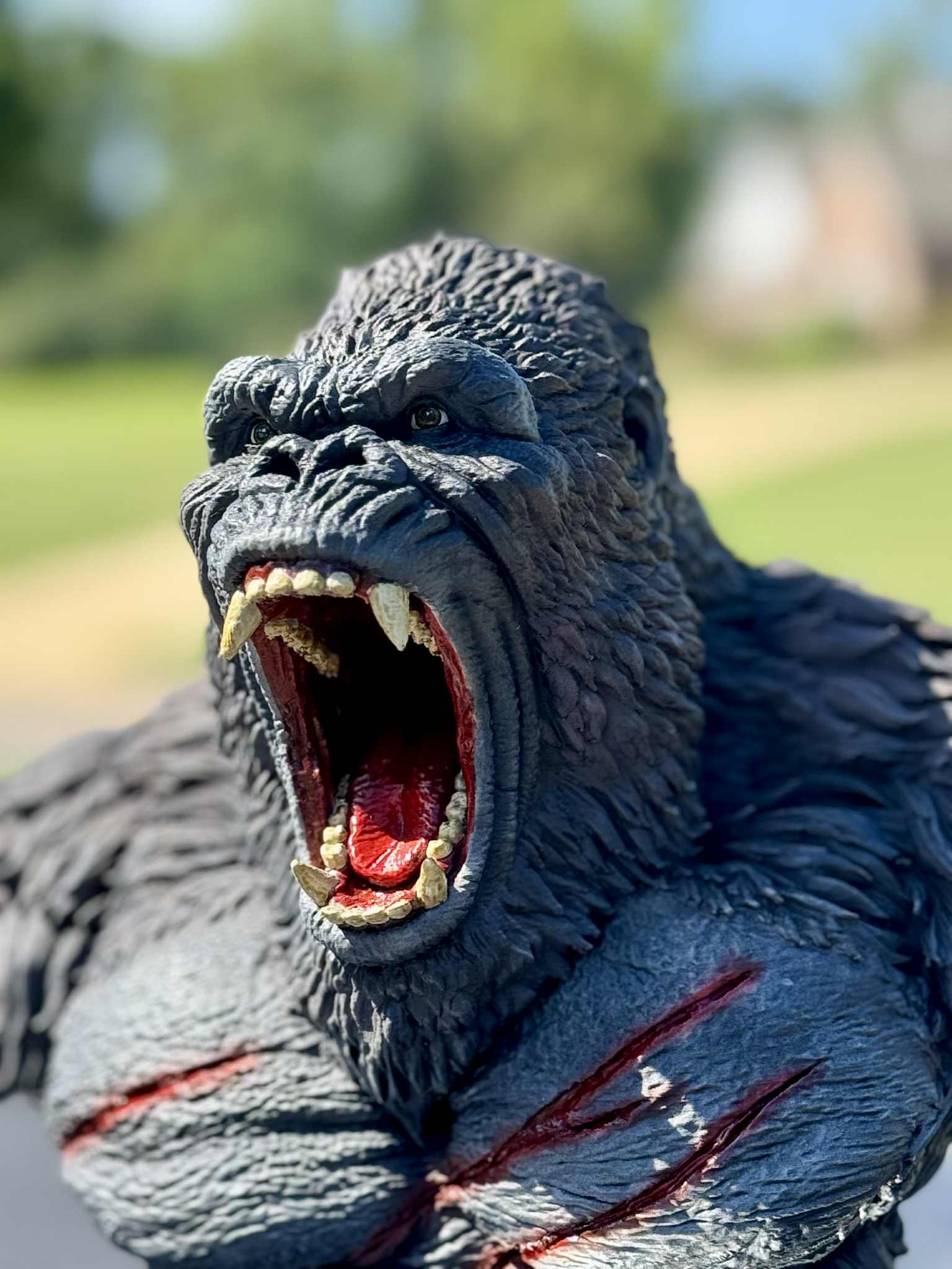 FDM 3D printed and custom hand painted King Kong bust.
