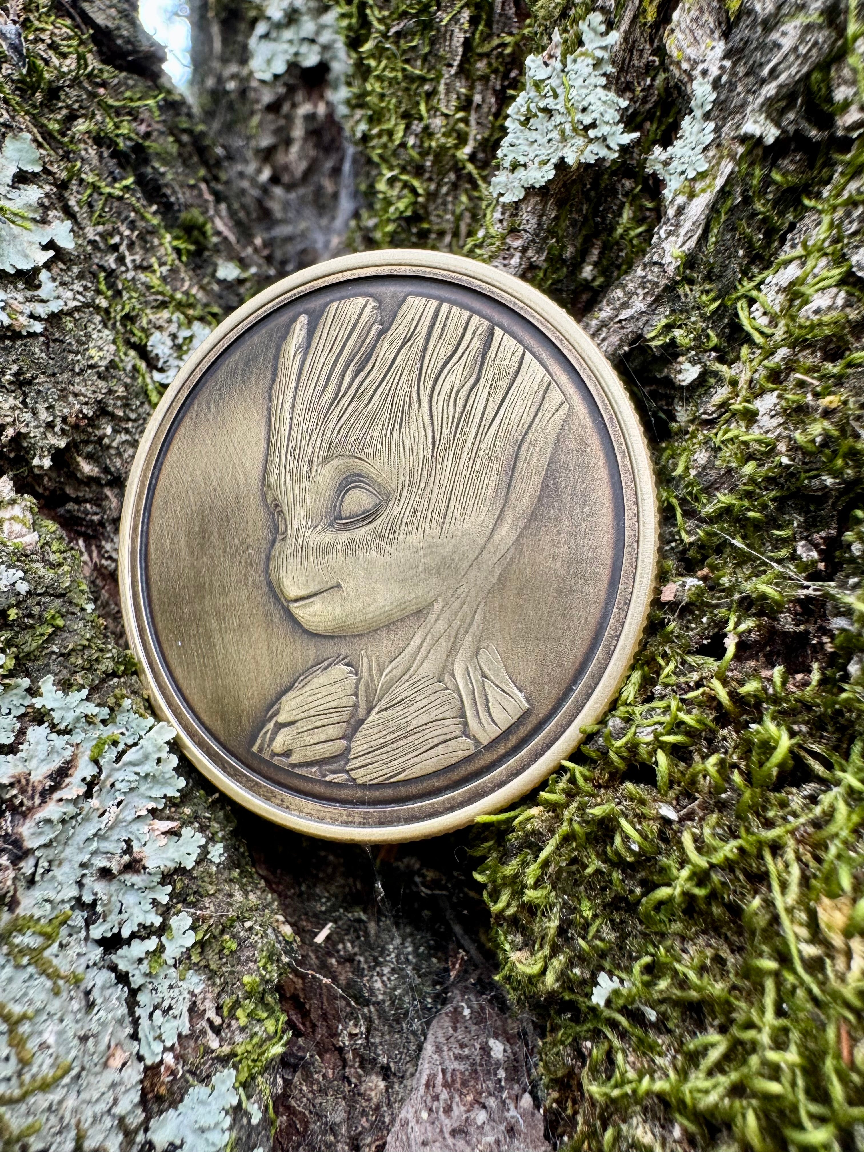 EDC Groot Inspired Worry Coin