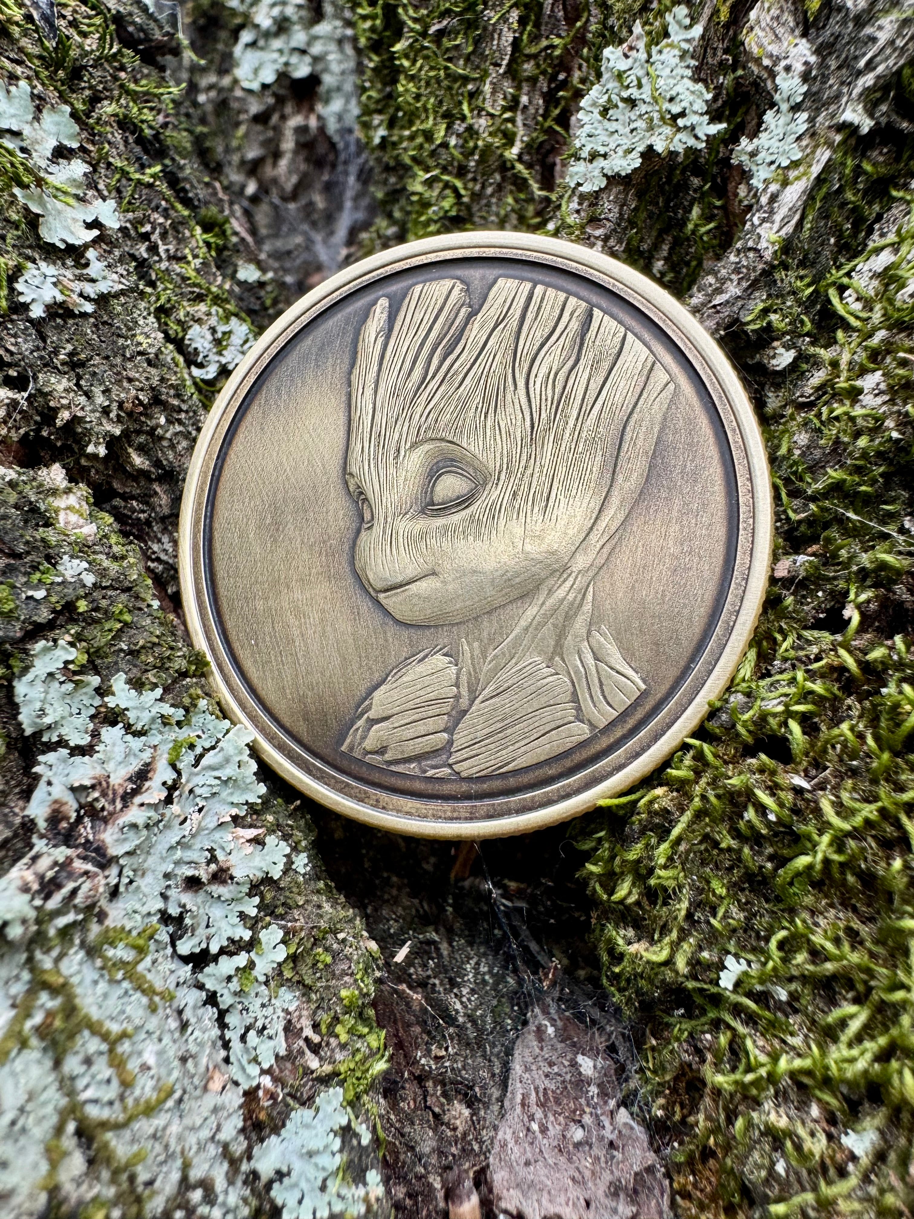 EDC Groot Inspired Worry Coin