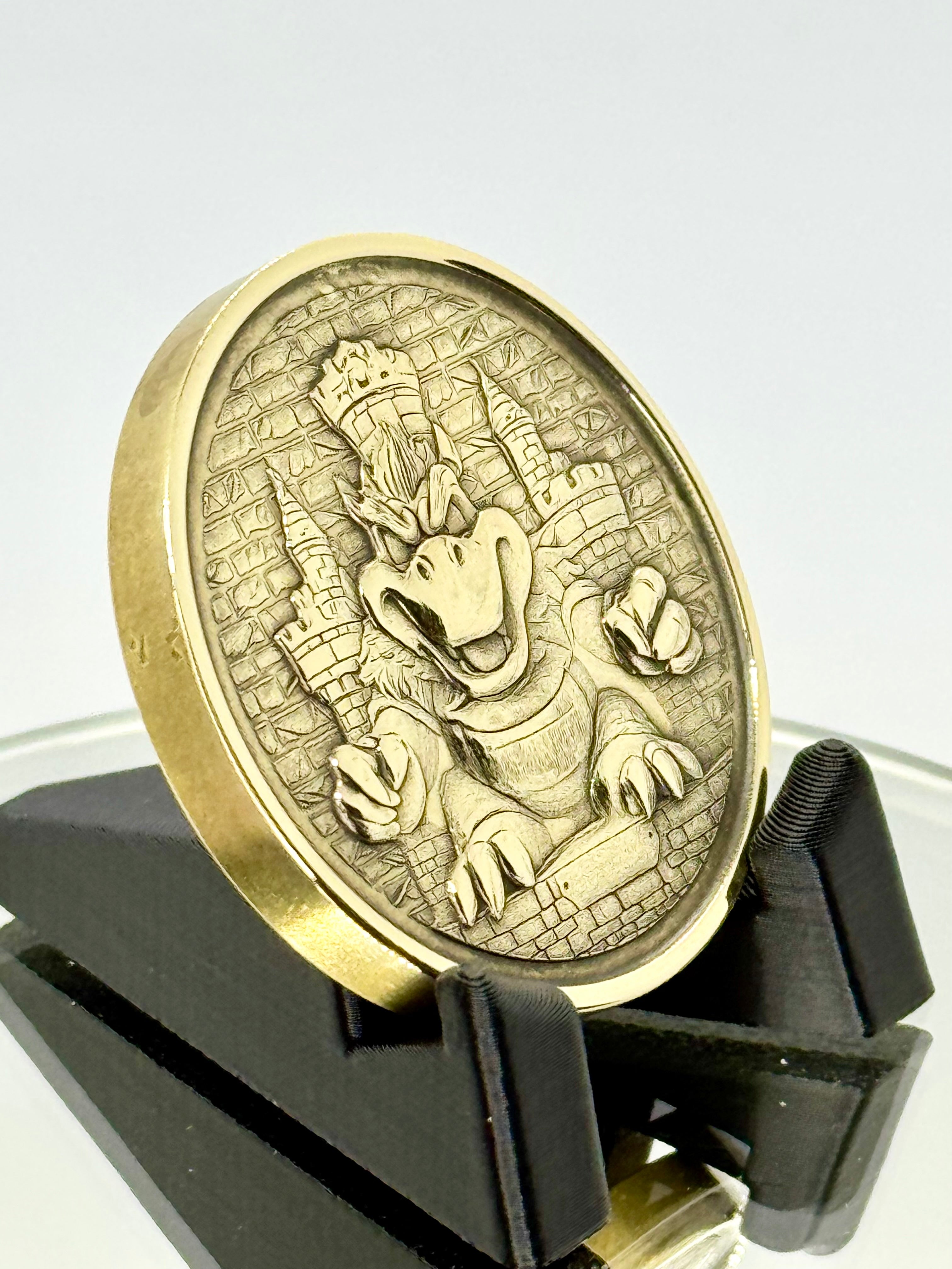 EDC Bowser Inspired Brass Coin