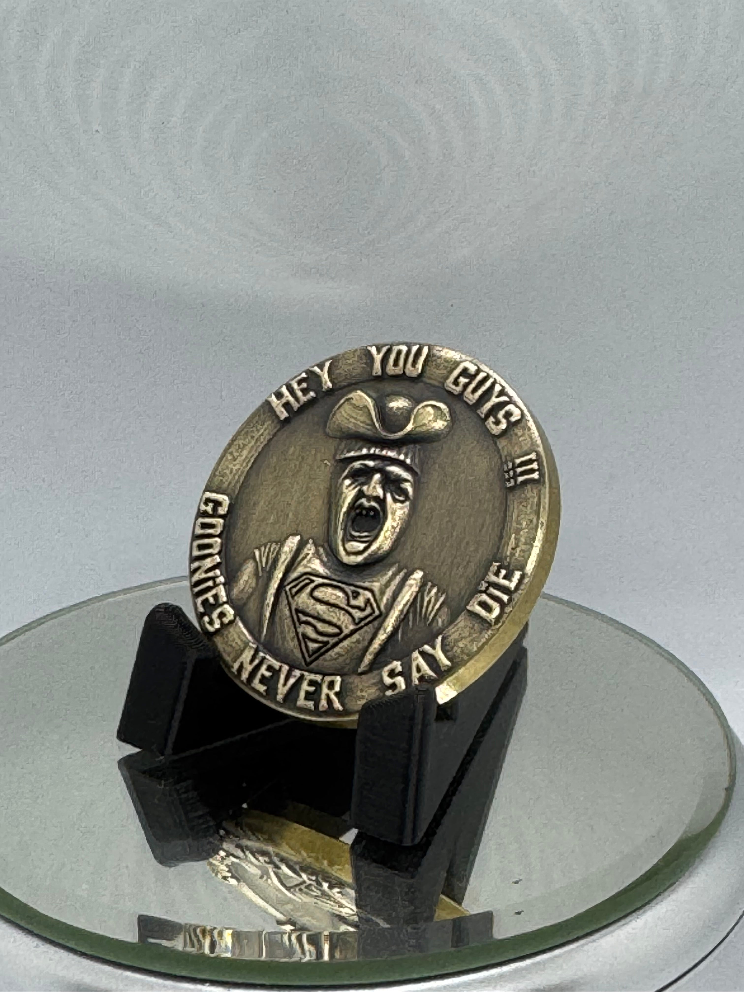 EDC Brass Goonies Inspired Worry Coin With FREE Personalized Inscription