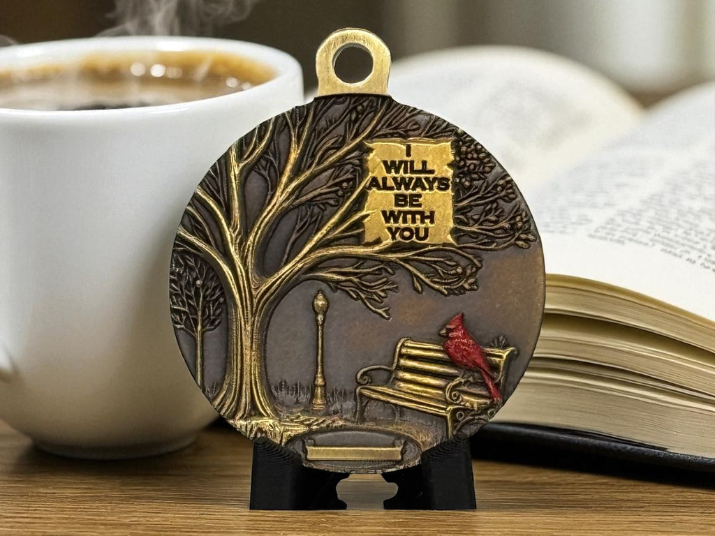 Always With You Brass Pendant with FREE Inscription on the back.