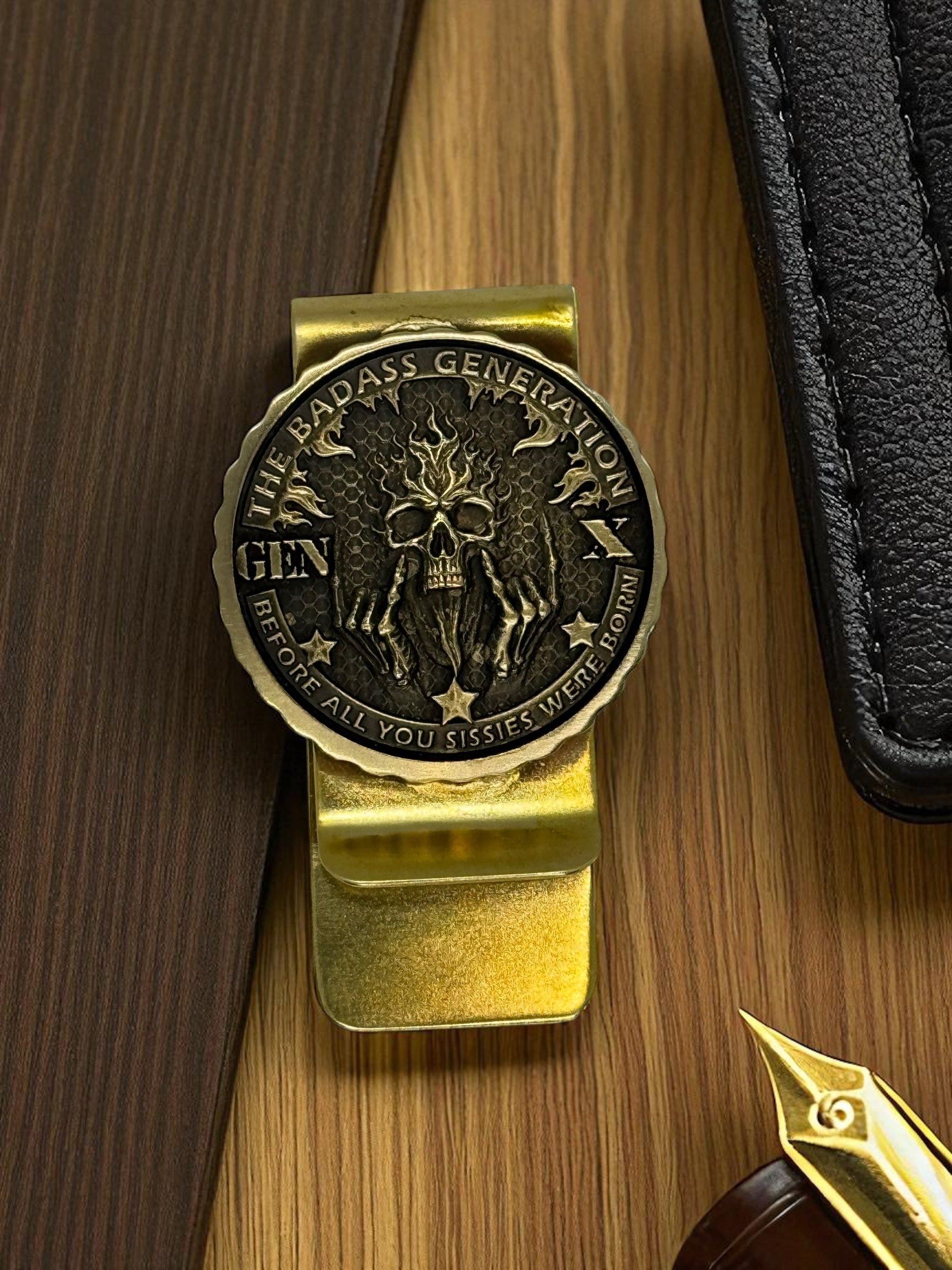 EDC Brass Gen X Money Clip With FREE Inscription