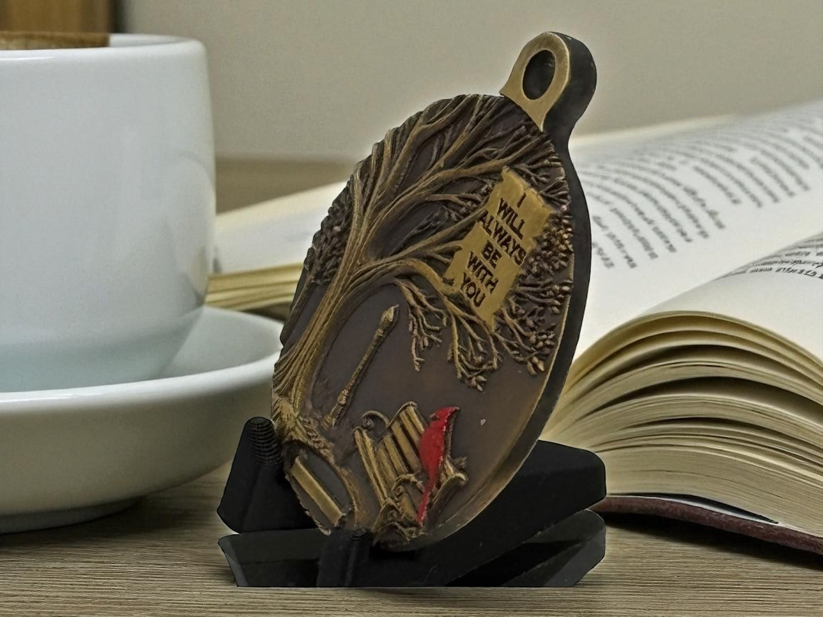 Always With You Brass Pendant with FREE Inscription on the back.