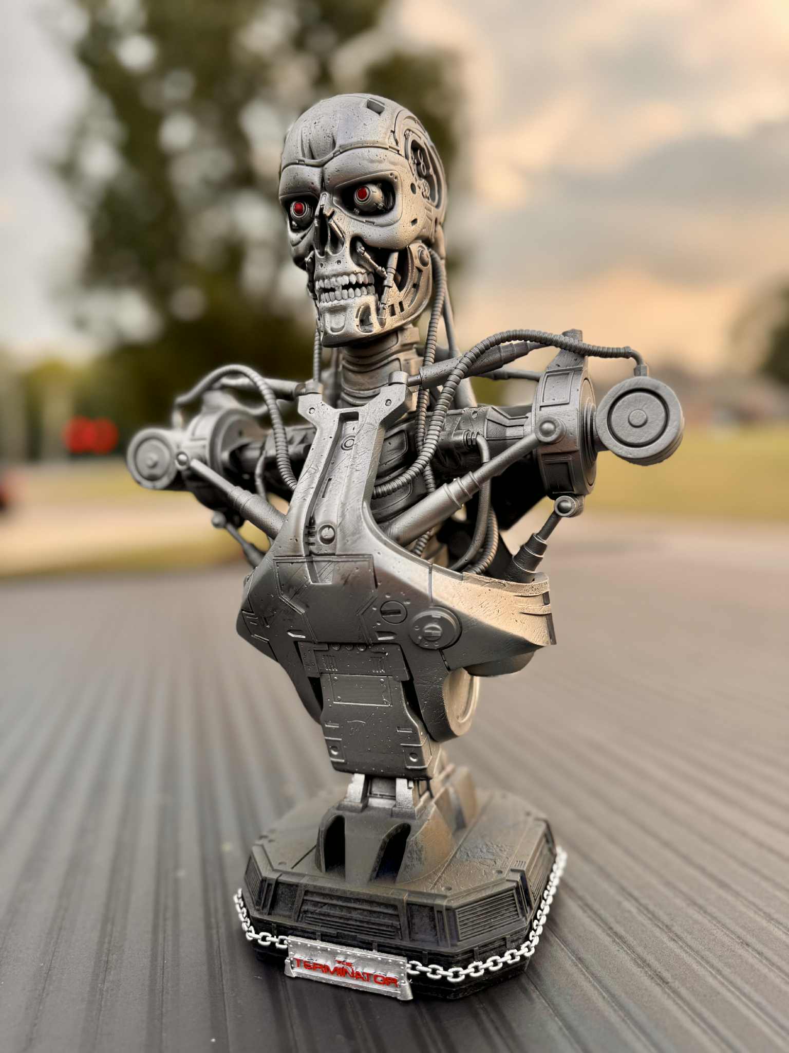 8k Resin 3D Printed T - 800 Bust
