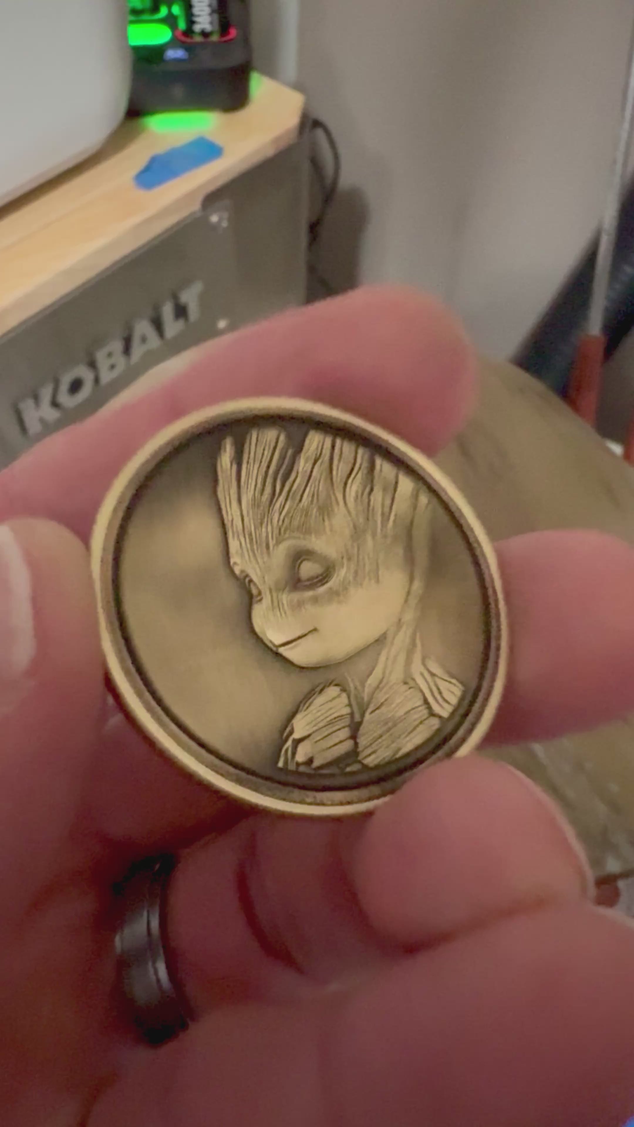 EDC Groot Inspired Worry Coin