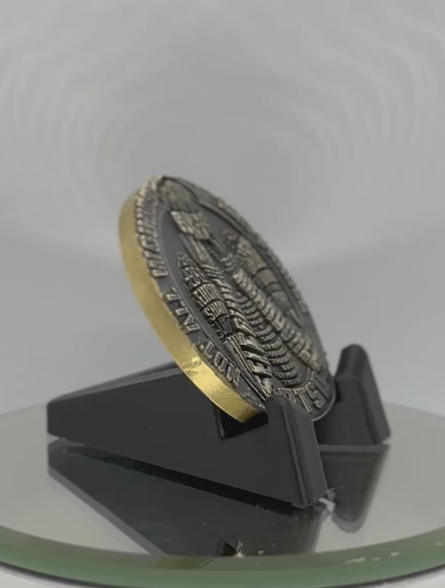 EDC Living With PTSD Brass EDC Worry Coin